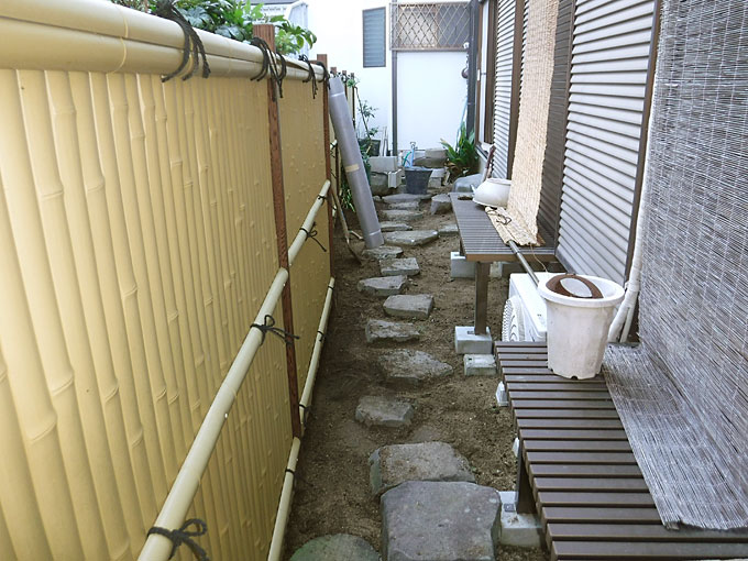 熊本市中央区S様邸　除草対策と庭園作り 着工前