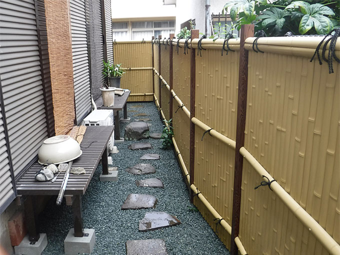 熊本市中央区S様邸　除草対策と庭園作り 施工後